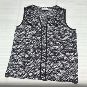 Calvin Klein Top Black /  White Size PL